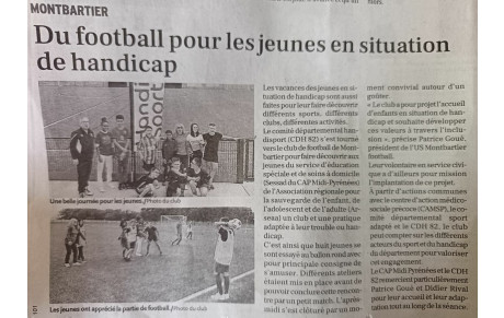 Du Foot pour des jeunes en situation de handicap